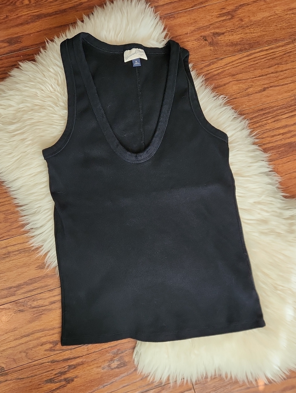 Universal Thread Black Deep V Neck Tank Top